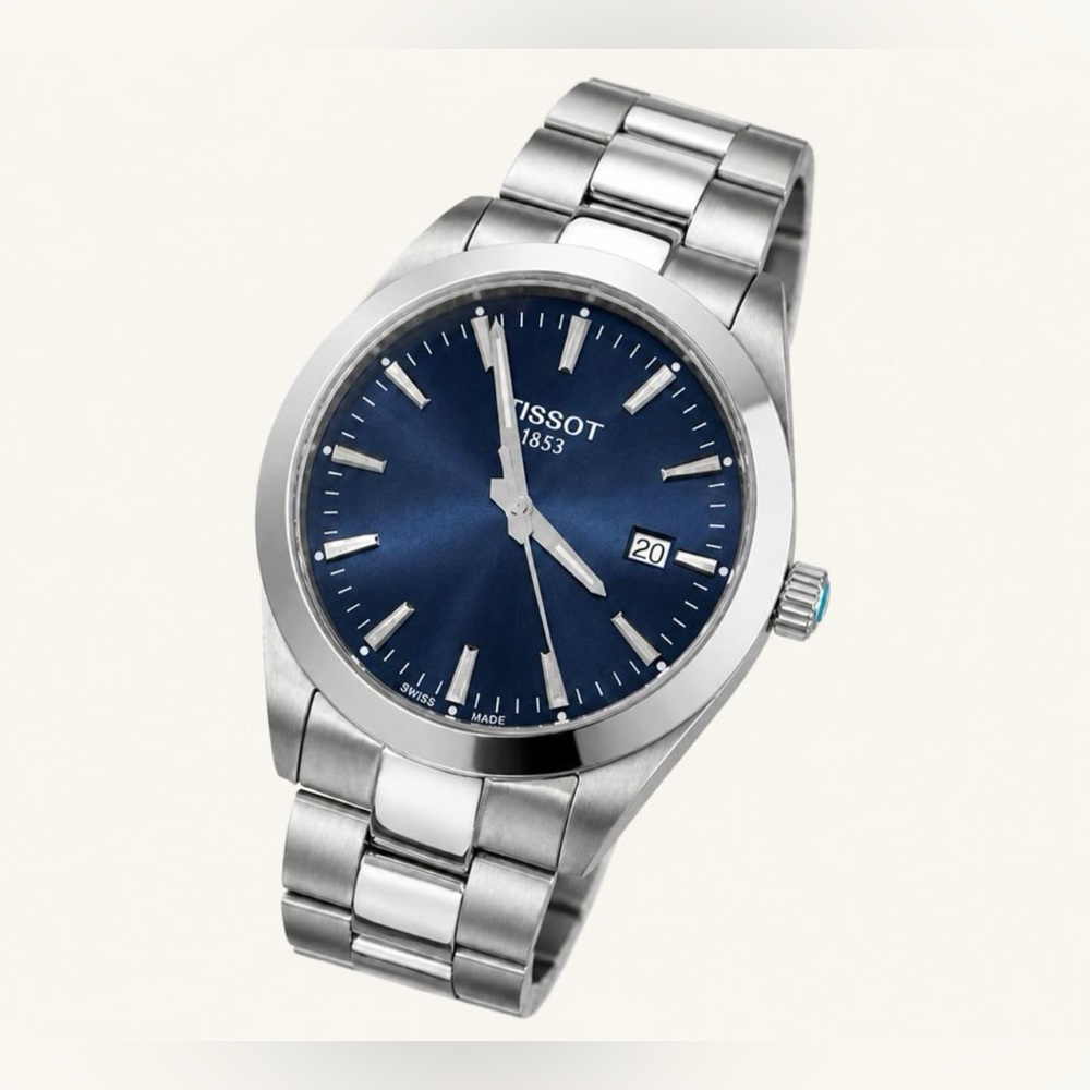 Tissot Men's Stainless Steel Blue Dial Watch (NWT)